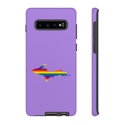 Michigan Upper Peninsula Tough Phone Case (Lavender w/ UP Pride Flag Outline) | Samsung & Pixel Android