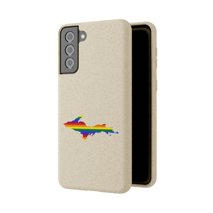 Michigan Upper Peninsula Biodegradable Phone Cases (w/ UP Pride Flag Outline) | Samsung Android