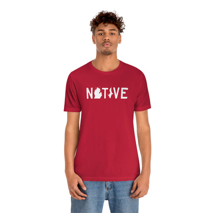 Michigan 'Native' T-Shirt (Licence Plate Font) | Unisex Standard Fit