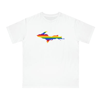 Michigan Upper Peninsula T-Shirt (w/ UP Pride Flag Outline) | Organic Unisex