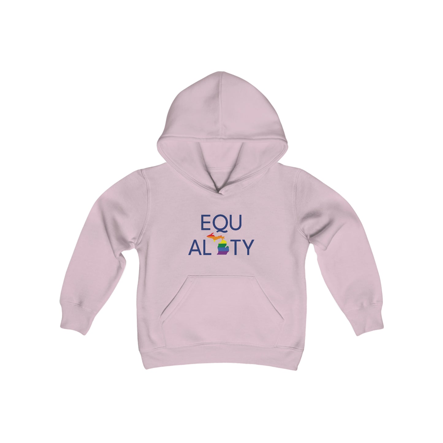 Michigan 'Equality' Hoodie (w/ LGBTQ Pride Colors)  | Unisex Youth