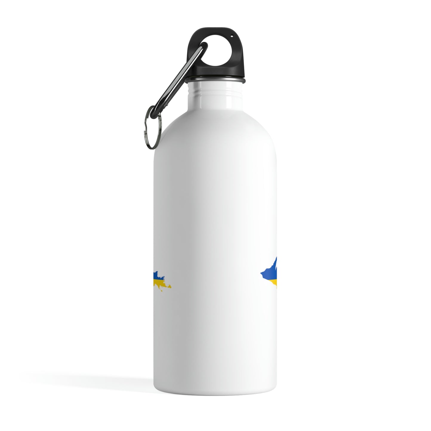 Michigan Upper Peninsula Water Bottle (w/ UP Ukraine Flag Outline) | 14oz Stainless Steel