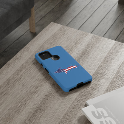 Michigan Upper Peninsula Tough Phone Case (Lake Superior Blue w/ UP USA Flag Outline) | Samsung & Pixel Android