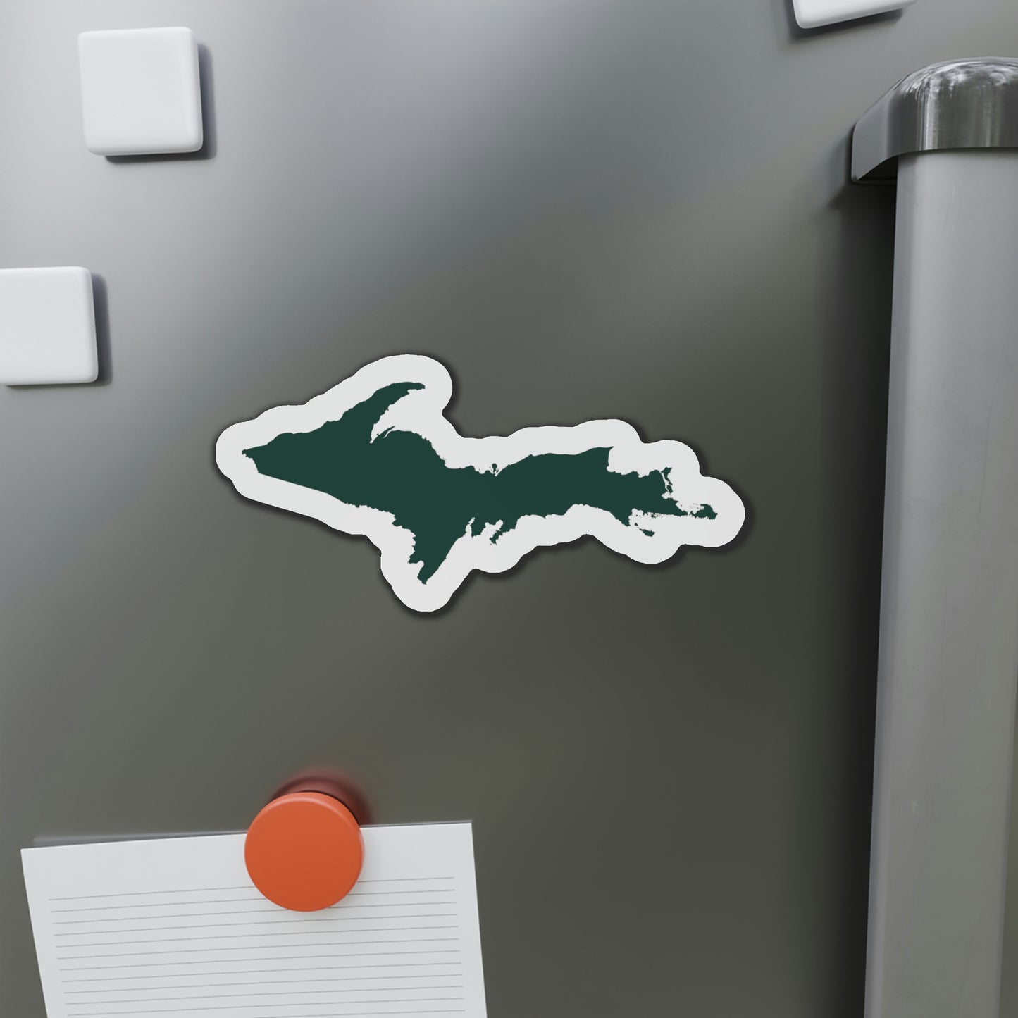 Michigan Upper Peninsula Kiss Cut Magnet (w/ Green UP Outline)