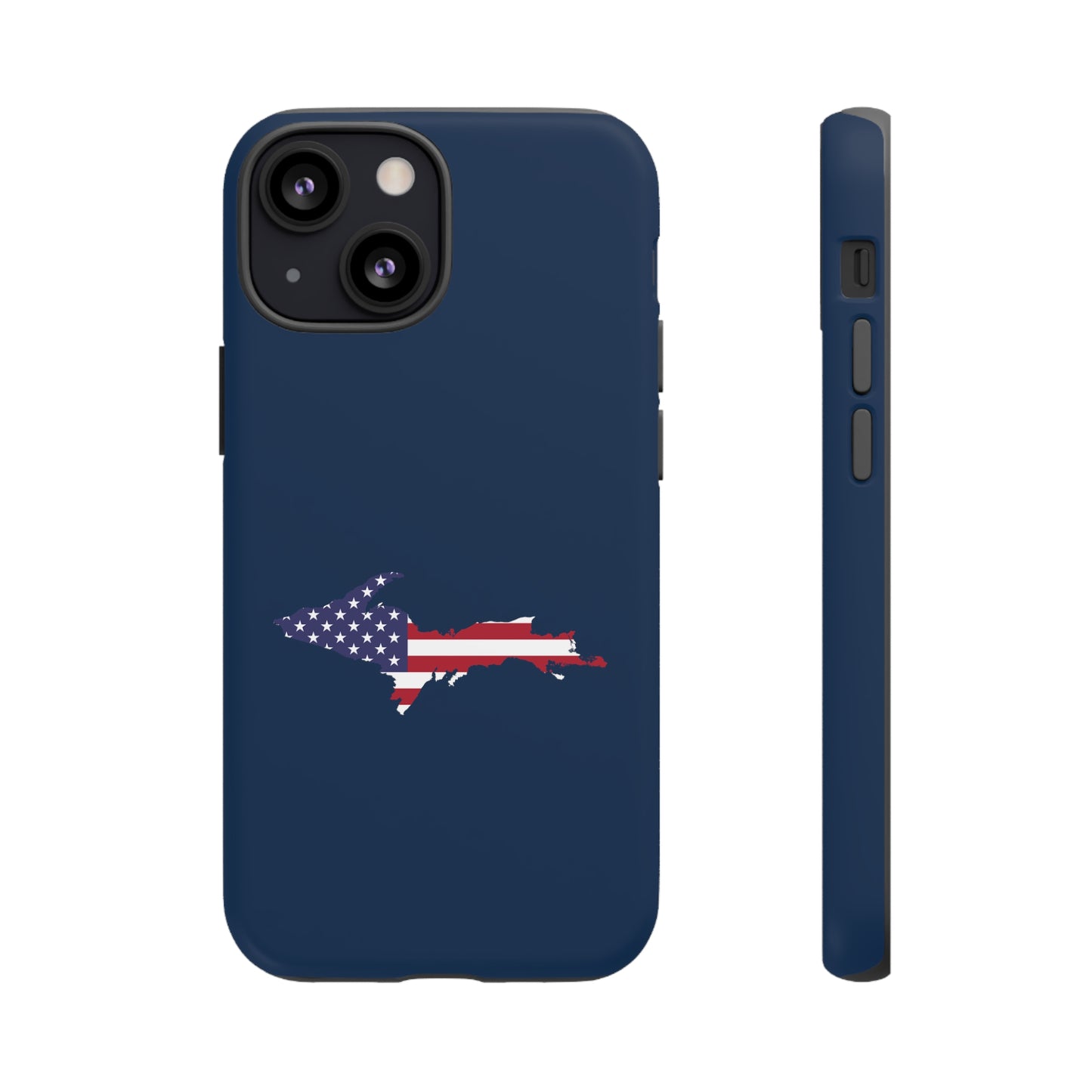 Michigan Upper Peninsula Tough Phone Case (Navy w/ UP USA Outline) | Apple iPhone