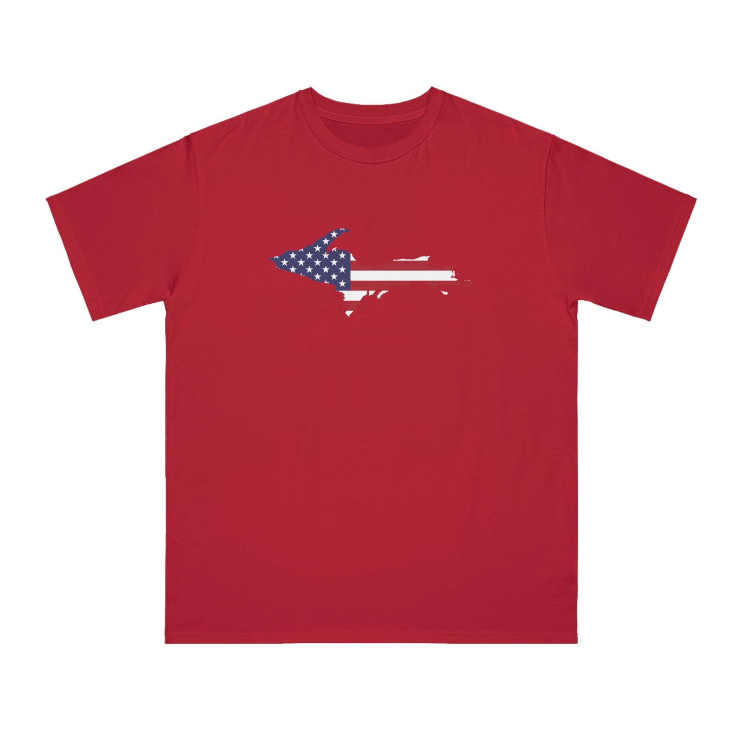 Michigan Upper Peninsula T-Shirt (w/ UP USA Flag Outline) | Organic Unisex