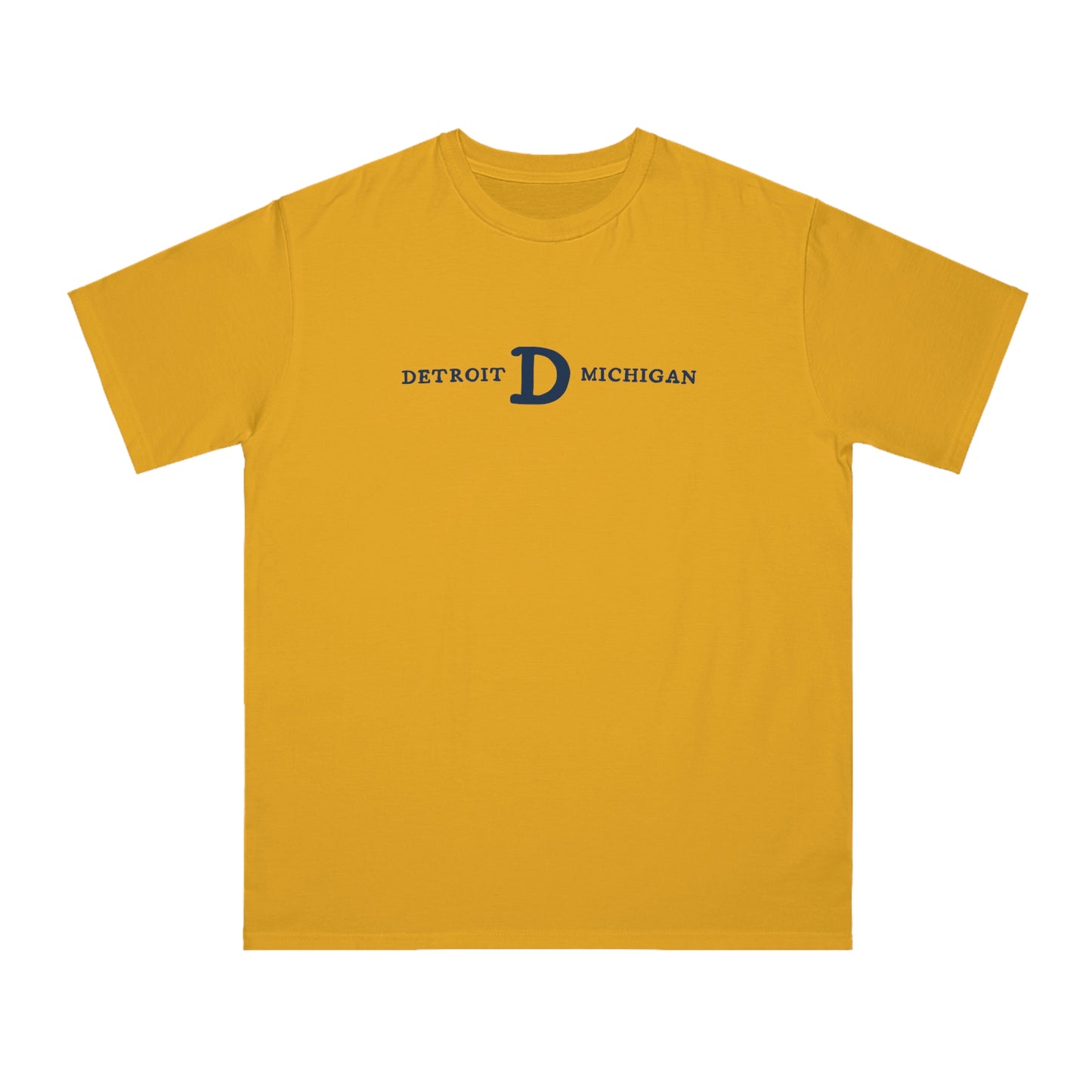 'Detroit Michigan' T-Shirt (w/ Old French D) | Organic Unisex