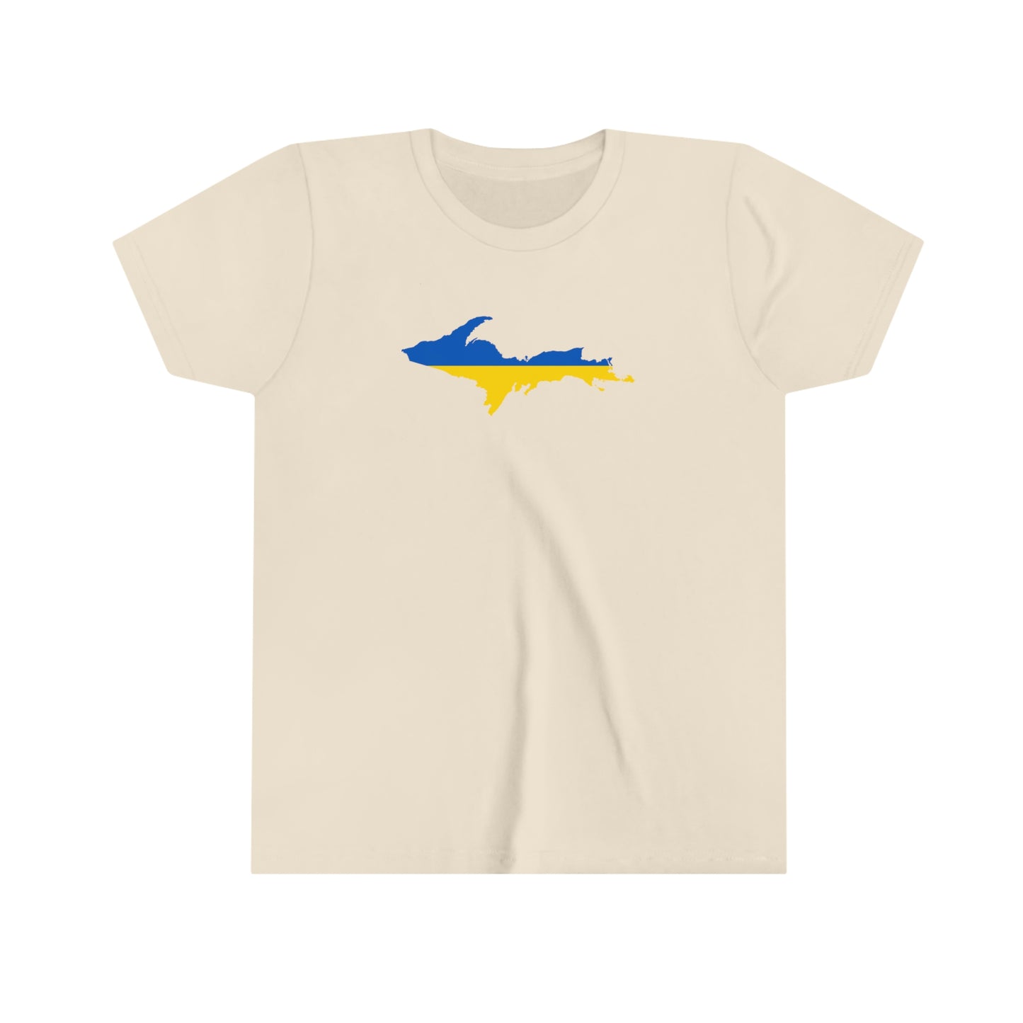 Michigan Upper Peninsula T-Shirt (w/ UP Finland Flag Outline) | Youth Short Sleeve