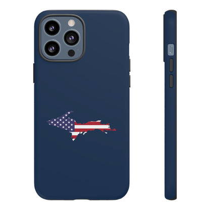 Michigan Upper Peninsula Tough Phone Case (Navy w/ UP USA Outline) | Apple iPhone