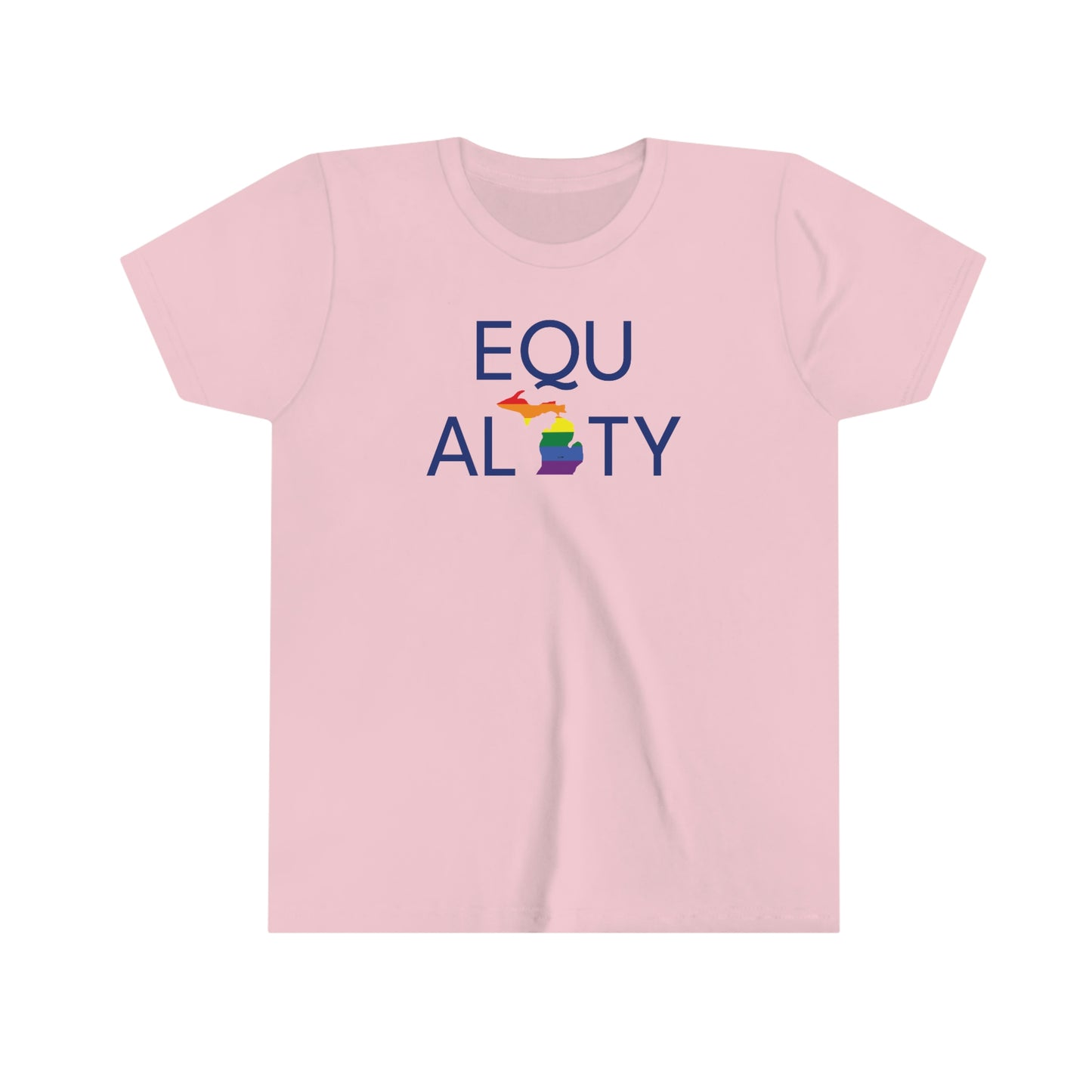 Michigan 'Equality'' T-Shirt (LGBTQ Pride Colors) | Youth Short Sleeve