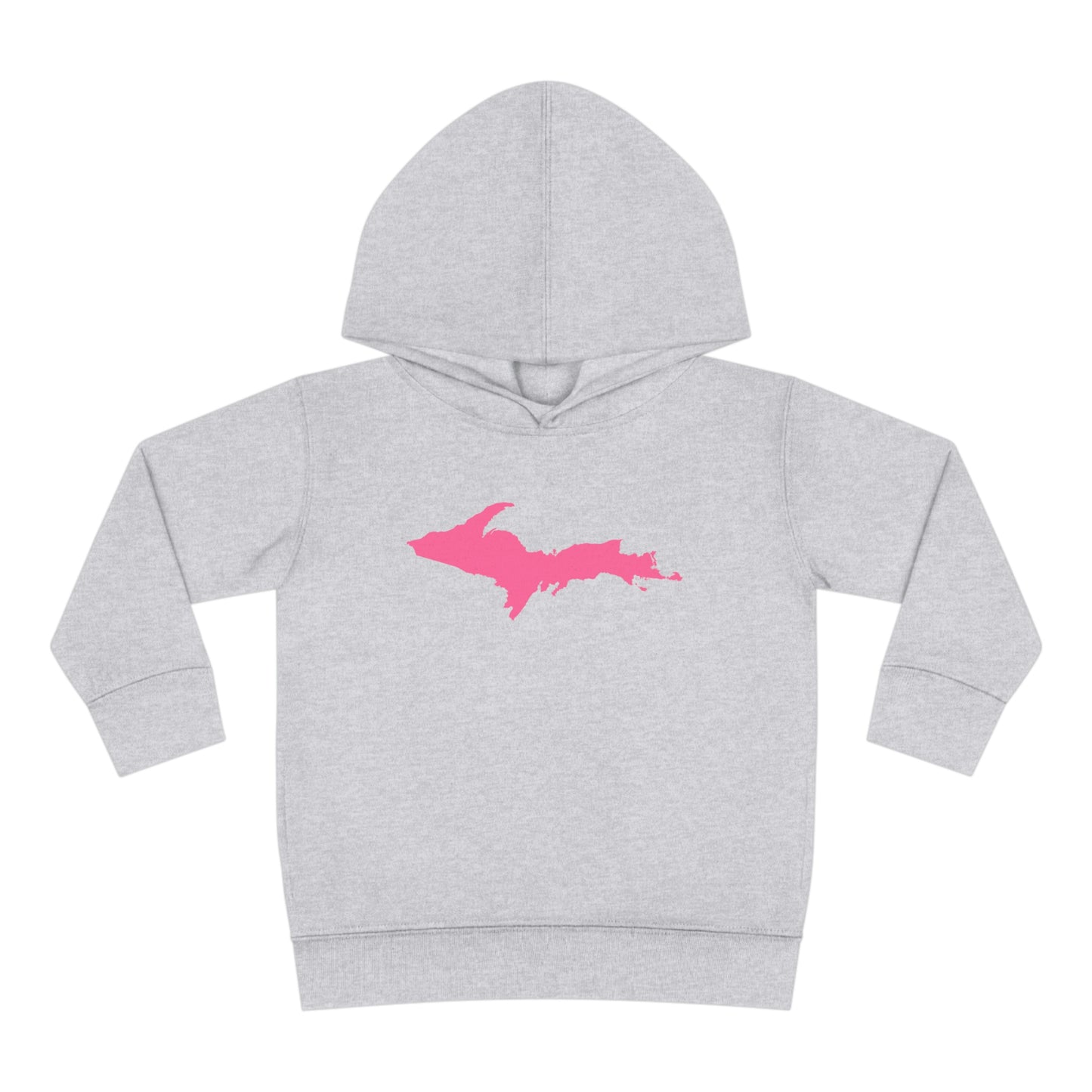 Michigan Upper Peninsula Hoodie (w/ Pink UP Outline) | Unisex Toddler