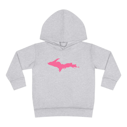 Michigan Upper Peninsula Hoodie (w/ Pink UP Outline) | Unisex Toddler