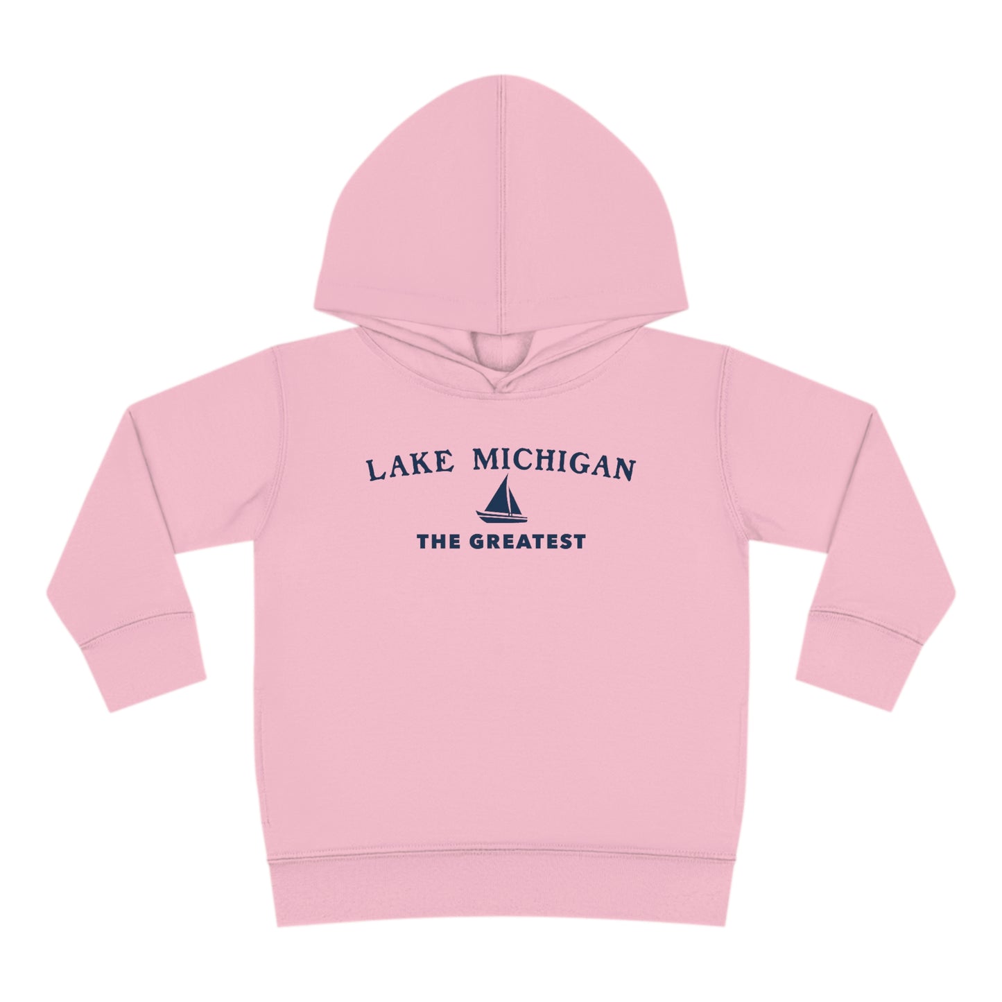 'Lake Michigan The Greatest' Hoodie (w/USA Flag Outline) | Unisex Toddler