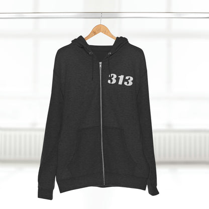 Detroit '313' Full-Zip Hoodie | Racing Font