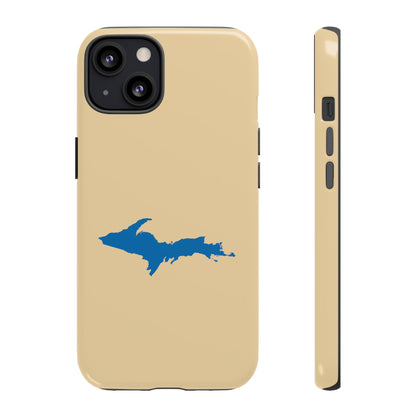 Michigan Upper Peninsula Tough Phone Case (Maple Color w/ Azure UP Outline) | Apple iPhone