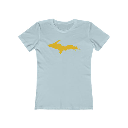 Upper Peninsula T-Shirt (w/ Gold UP Outline) | Women's Boyfriend Cut