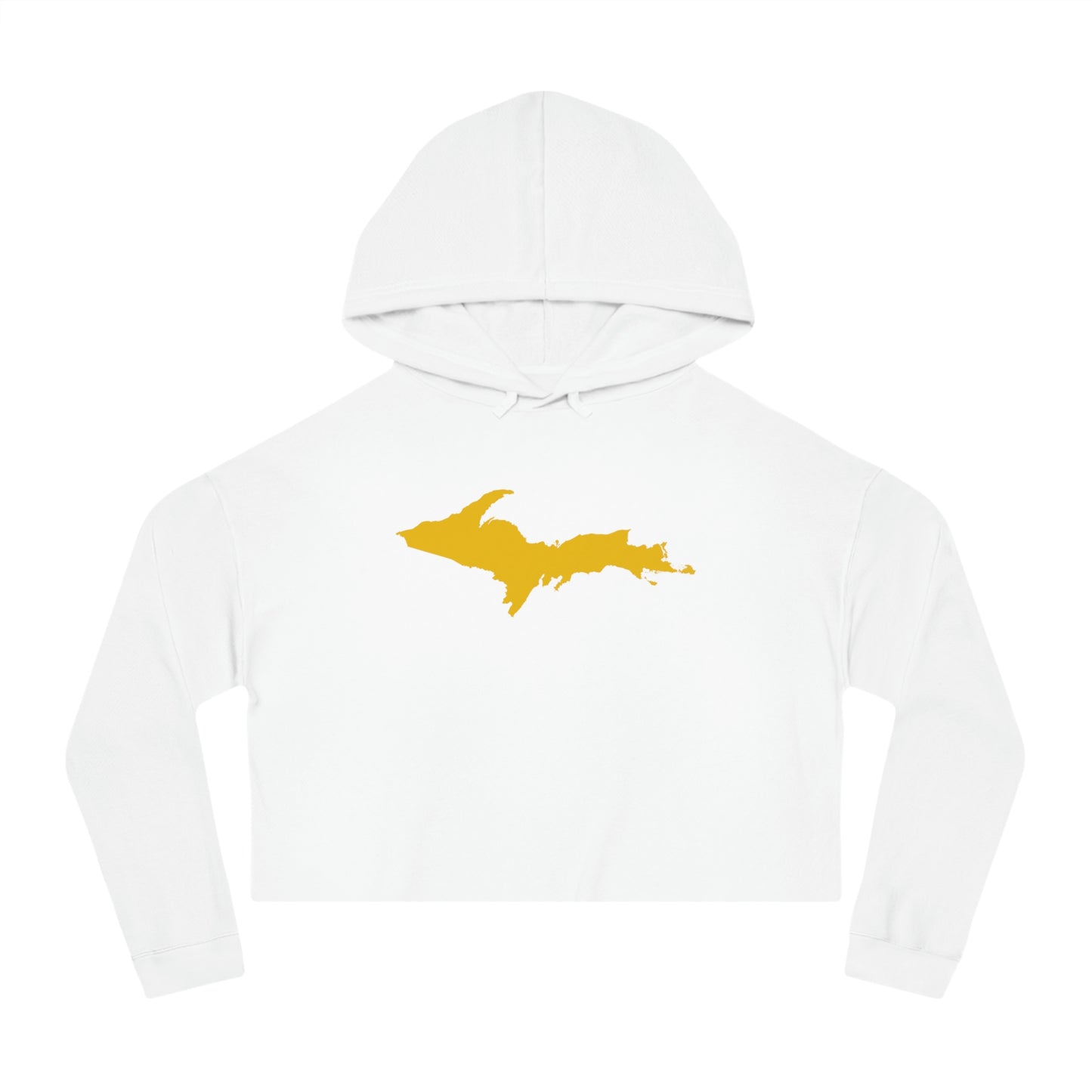 Michigan Upper Peninsula Hoodie (w/ Gold UP Outline) | Lightweight Cropped