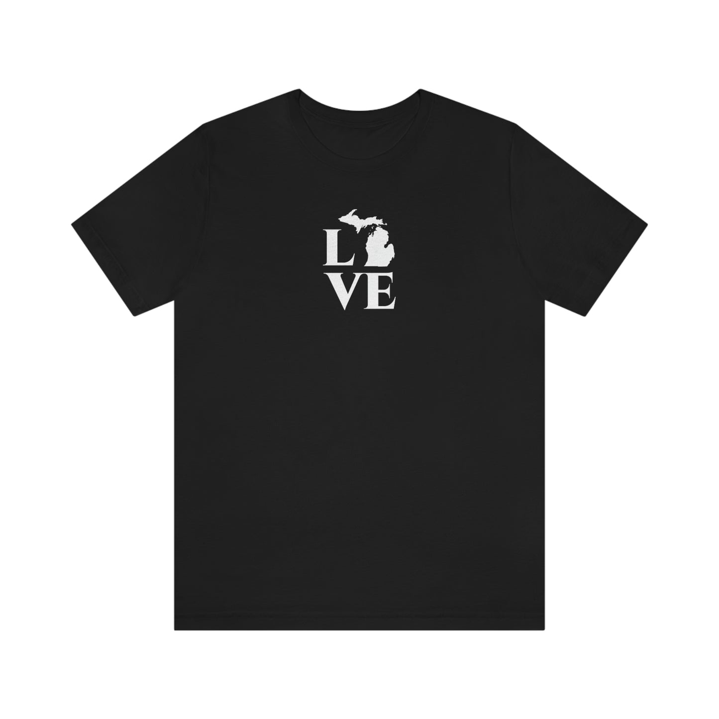 Michigan 'Love' T-Shirt (Roman Serif Font) | Unisex Standard Fit