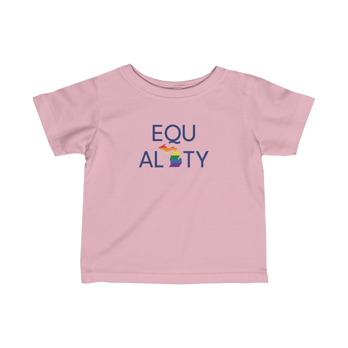 'Equality' T-Shirt (w/ LGTBQ Michigan Outline) |  Infant Short Sleeve