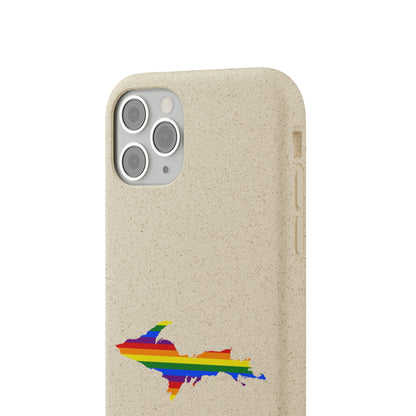 Michigan Upper Peninsula Biodegradable Phone Cases (w/ UP Pride Flag Outline) | Apple iPhone