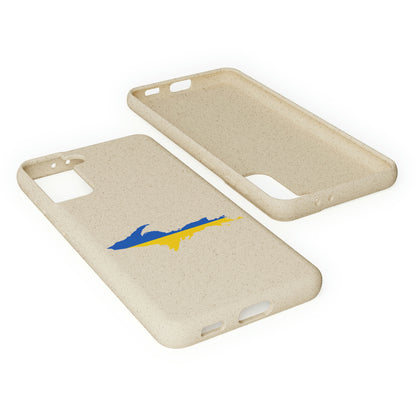 Michigan Upper Peninsula Biodegradable Phone Cases (w/ UP Ukraine Flag Outline) | Samsung Android