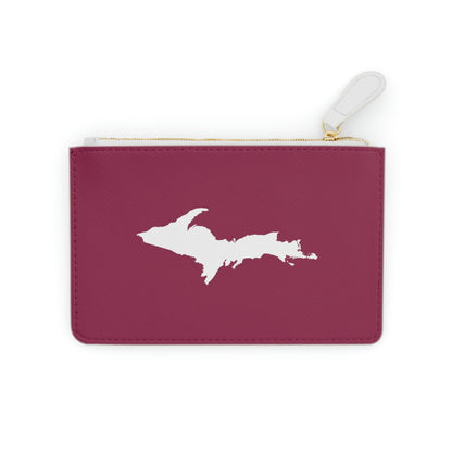 Michigan Upper Peninsula Mini Clutch Bag (Ruby Red w/ UP Outline)