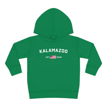 'Kalamazoo EST 1836' Hoodie (w/USA Flag Outline) | Unisex Toddler