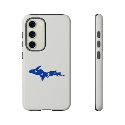 Michigan Upper Peninsula Tough Phone Case (Birch Bark White w/ UP Quebec Flag Outline) | Samsung & Pixel Android