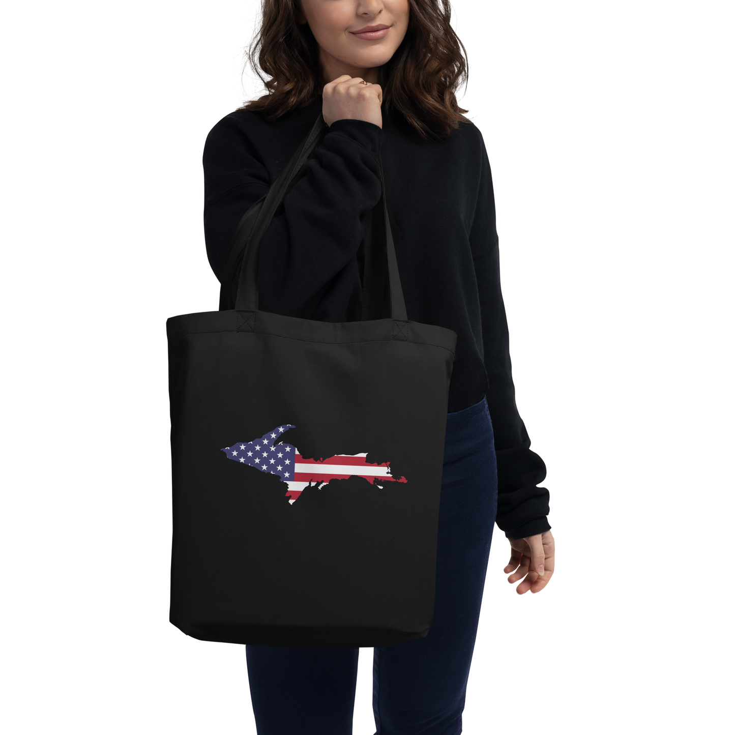 Michigan Upper Peninsula Everyday Tote Bag (w/ UP USA Flag Outline)