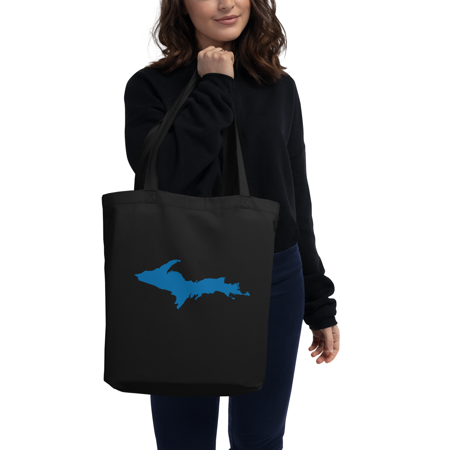 Michigan Upper Peninsula Everyday Tote Bag (w/ Azure UP Outline)