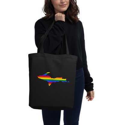 Michigan Upper Peninsula Tote Bag (w/ UP Pride Flag Outline)