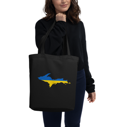 Michigan Upper Peninsula Everyday Tote Bag (w/ UP Ukraine Flag Outline)