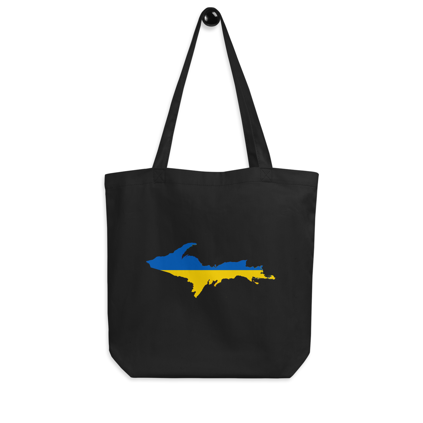 Michigan Upper Peninsula Everyday Tote Bag (w/ UP Ukraine Flag Outline)