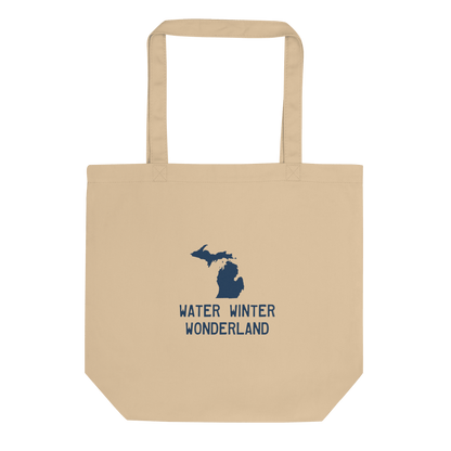 'Water Winter Wonderland' Michigan Everyday Tote | 100% Organic Cotton - Circumspice Michigan