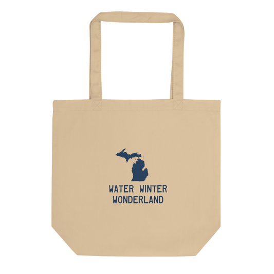 'Water Winter Wonderland' Michigan Everyday Tote | 100% Organic Cotton - Circumspice Michigan