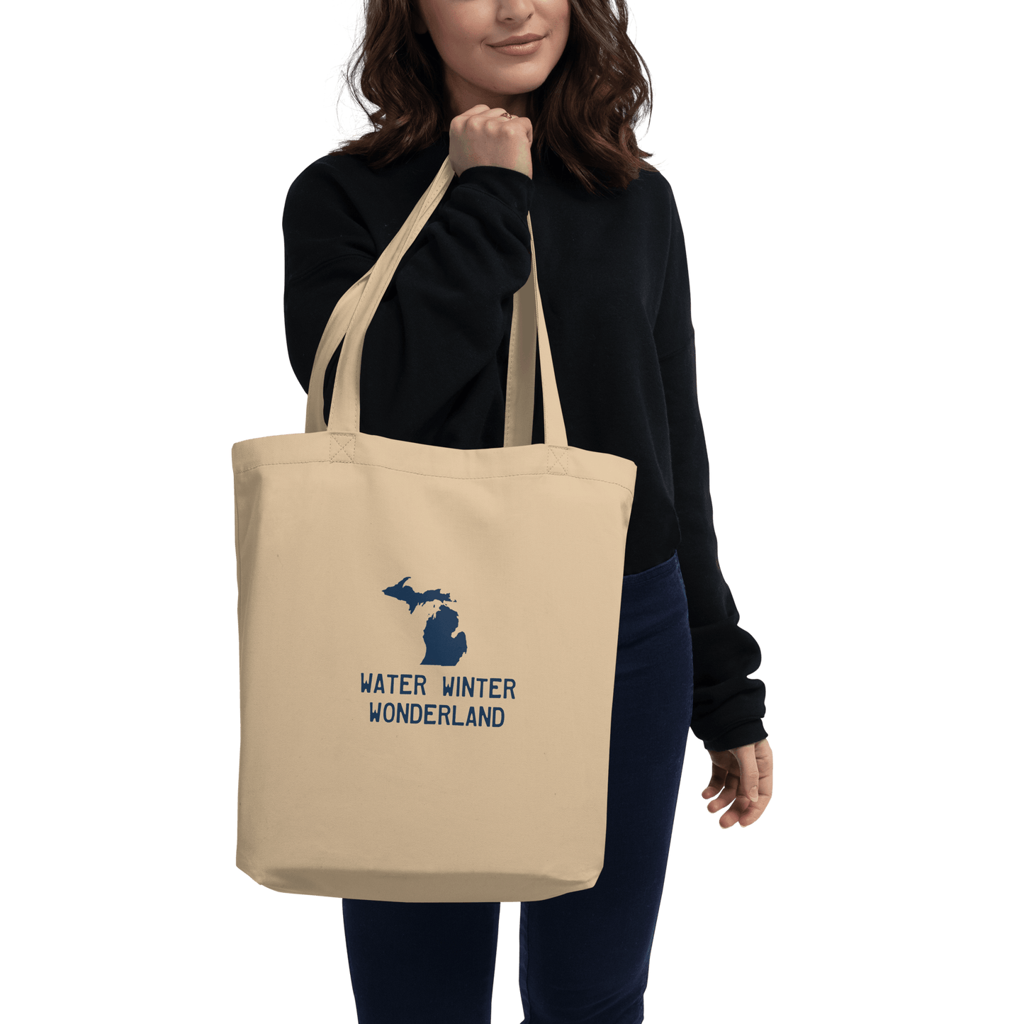 'Water Winter Wonderland' Michigan Everyday Tote | 100% Organic Cotton - Circumspice Michigan