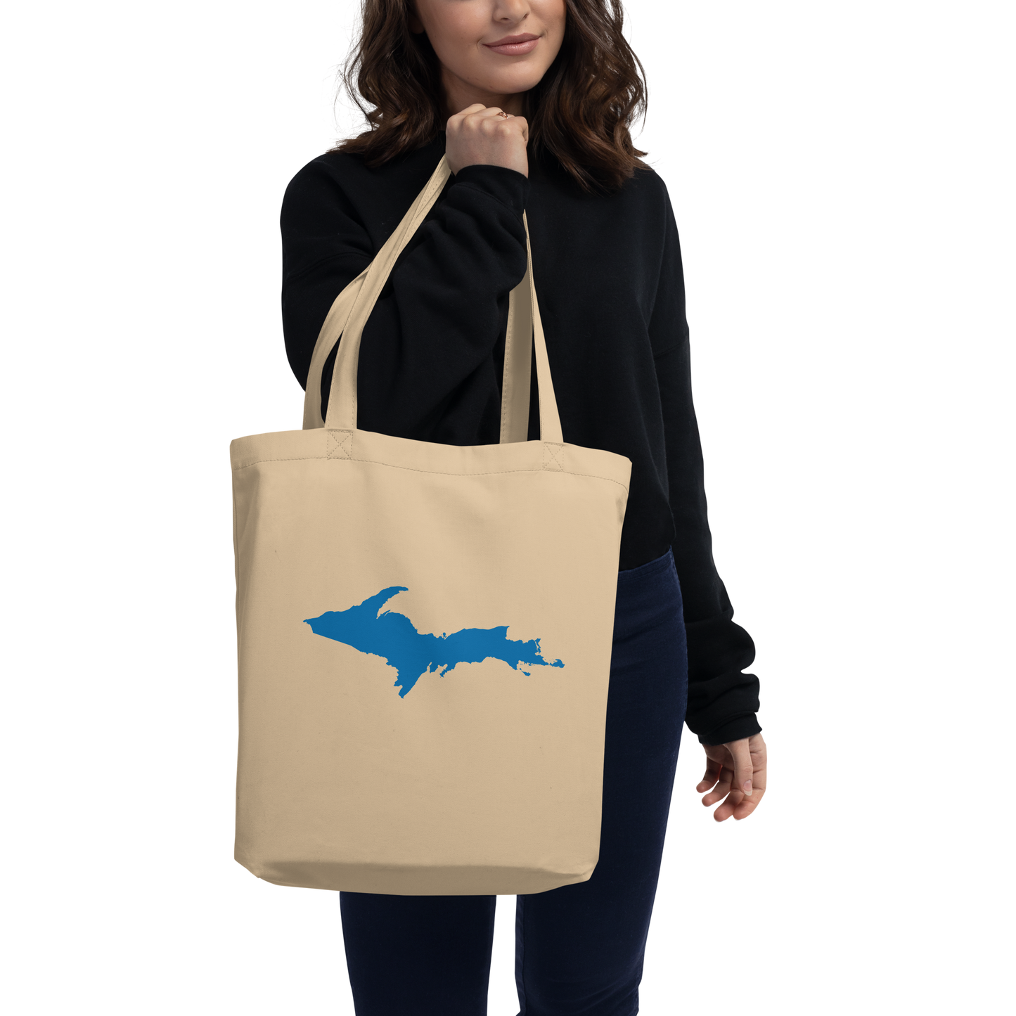 Michigan Upper Peninsula Everyday Tote Bag (w/ Azure UP Outline)