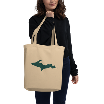 Michigan Upper Peninsula Everyday Tote Bag (w/ Green UP Outline)