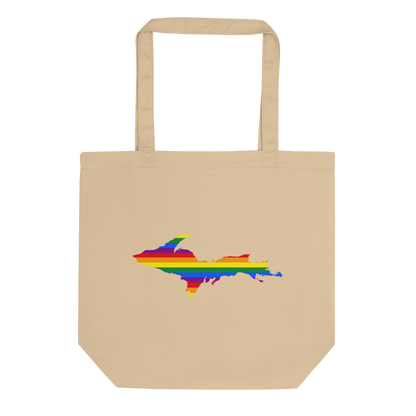 Michigan Upper Peninsula Tote Bag (w/ UP Pride Flag Outline)