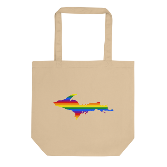 Michigan Upper Peninsula Tote Bag (w/ UP Pride Flag Outline)
