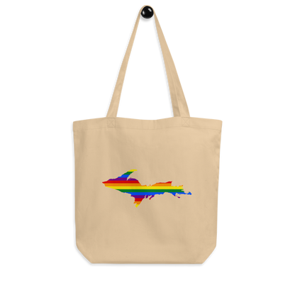 Michigan Upper Peninsula Tote Bag (w/ UP Pride Flag Outline)