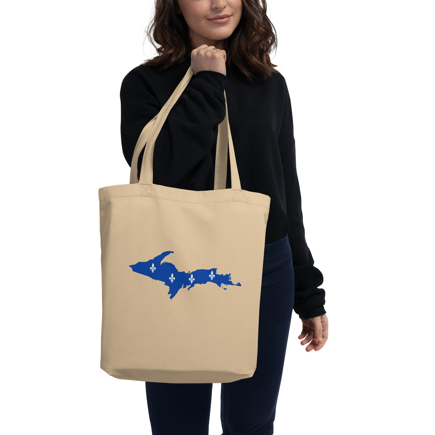 Michigan Upper Peninsula Everyday Tote Bag (w/ UP Quebec Flag Outline)