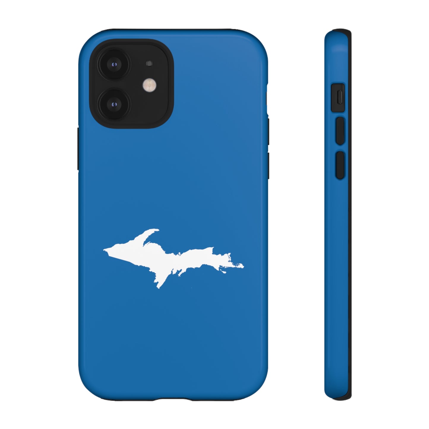 Michigan Upper Peninsula Tough Phone Case (Azure w/ UP Outline) | Apple iPhone