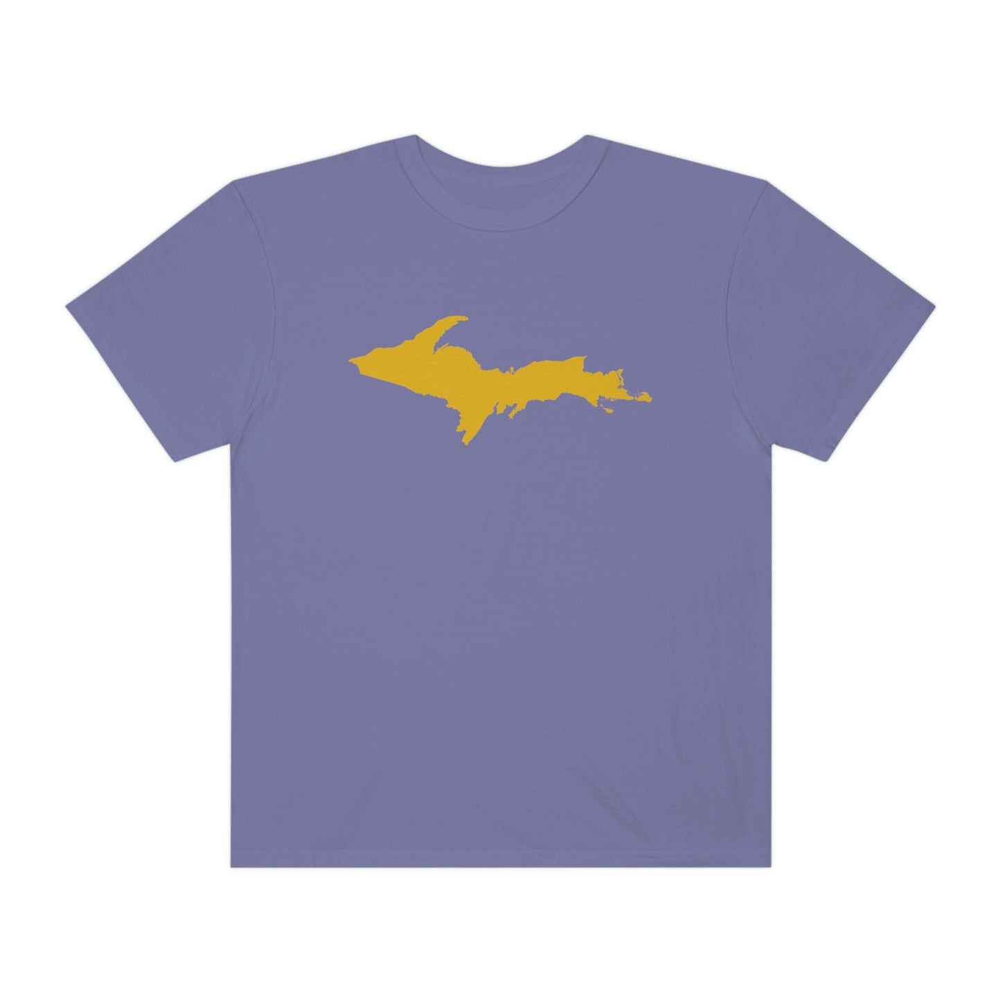 Michigan Upper Peninsula T-Shirt (w/ Gold UP Outline) | Unisex Garment-Dyed