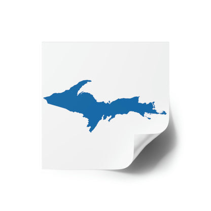 Michigan Upper Peninsula Square Sticker (w/ Azure UP Outline) | Indoor/Outdoor