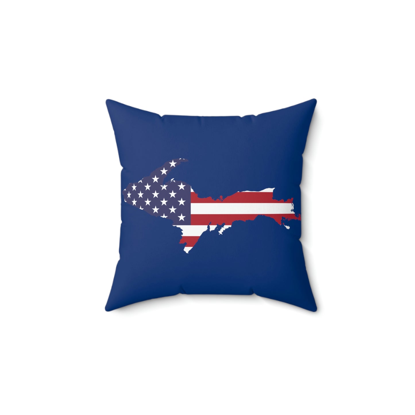 Michigan Upper Peninsula Accent Pillow (w/ UP USA Flag Outline) | Dearborn Blue