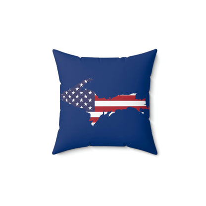 Michigan Upper Peninsula Accent Pillow (w/ UP USA Flag Outline) | Dearborn Blue