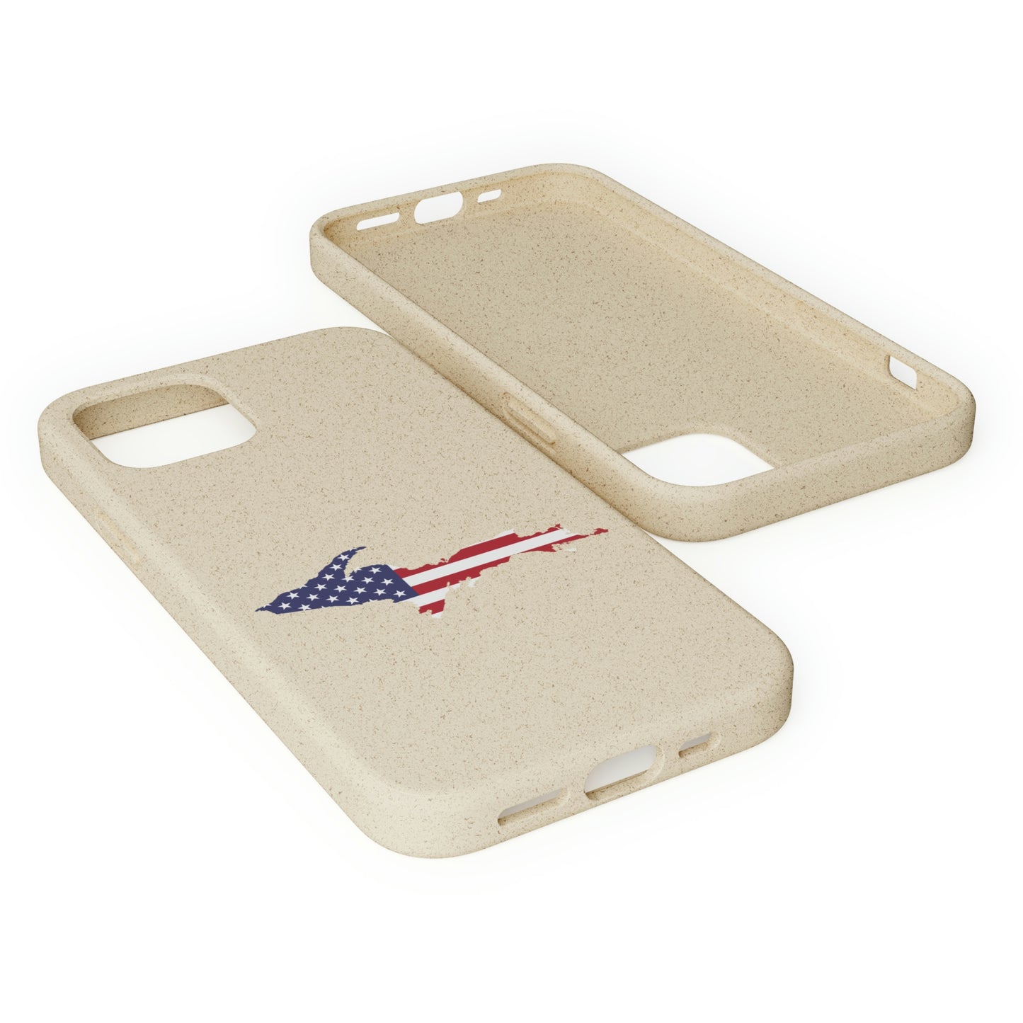 Michigan Upper Peninsula Biodegradable Phone Cases (w/ UP USA Flag Outline) | Apple iPhone