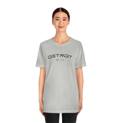 'Detroit Est. 1701' Electric Font T-Shirt | Unisex Standard Fit - Circumspice Michigan