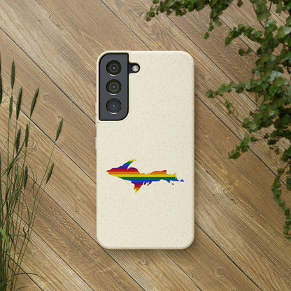 Michigan Upper Peninsula Biodegradable Phone Cases (w/ UP Pride Flag Outline) | Samsung Android